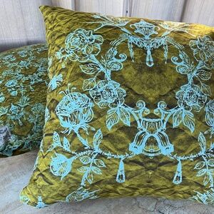 Pair of Velveteen Pillows by Artist JENNIFER LANNE